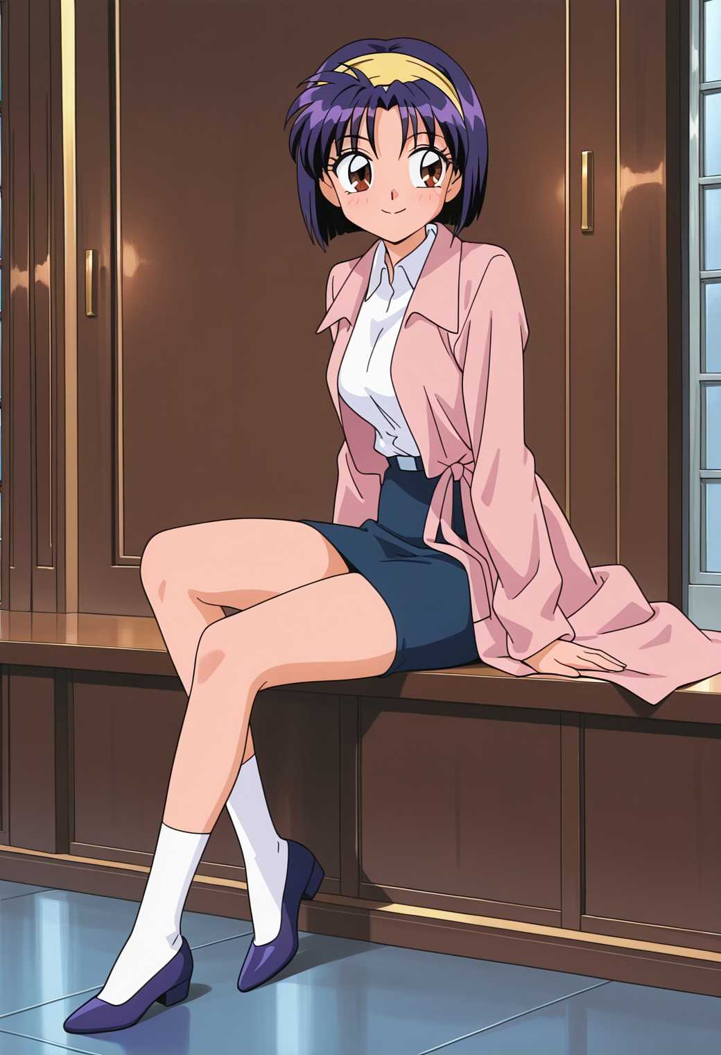 87669-2870549673-masterpiece, best quality, amazing quality, 1girl, solo, 1990s _(style_),_todaiji_miyako, miyako_casual3, purple hair, short hai.png